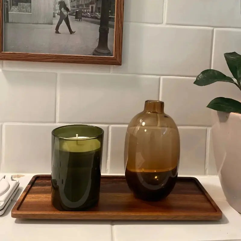 Natural wood tray for fruit and snacks - view 3