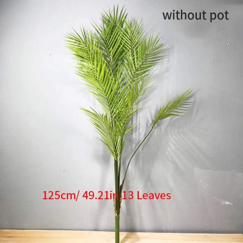 Artificial palm monstera and fern for outdoor interior decoration - 125cm 13 Leaves