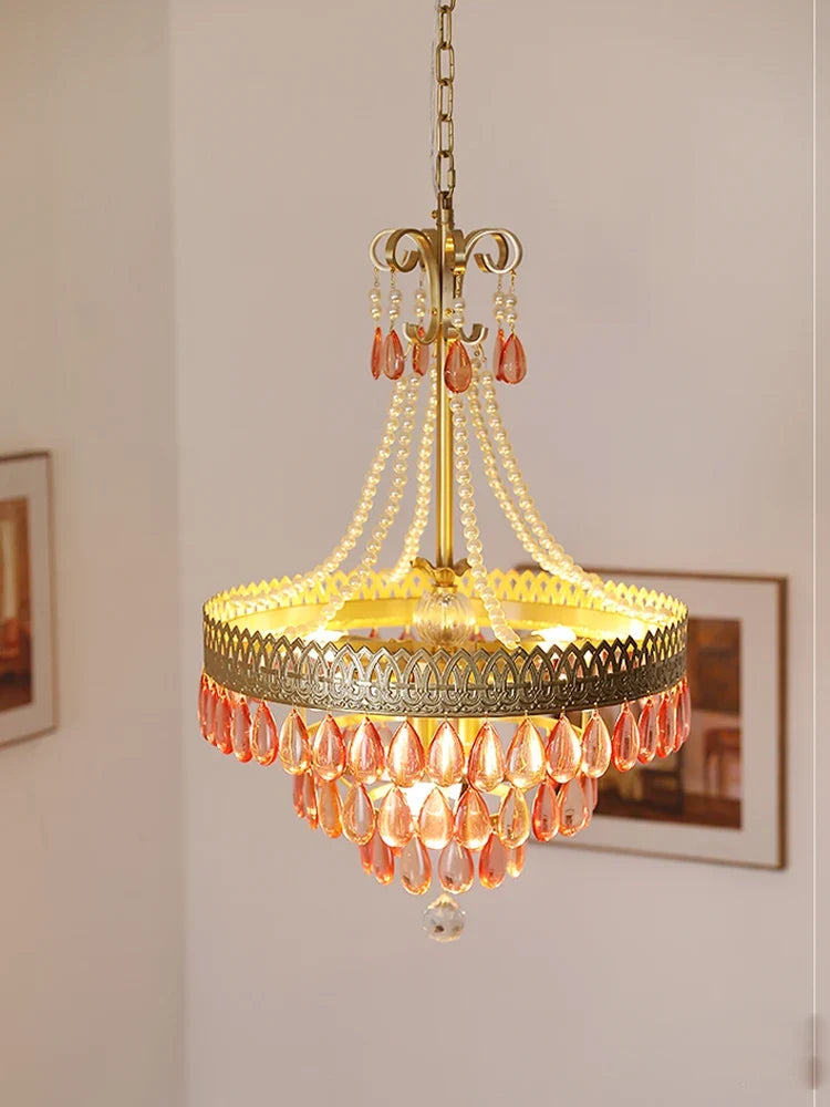 Crystal led chandelier in tear shape for interior decoration - view 3