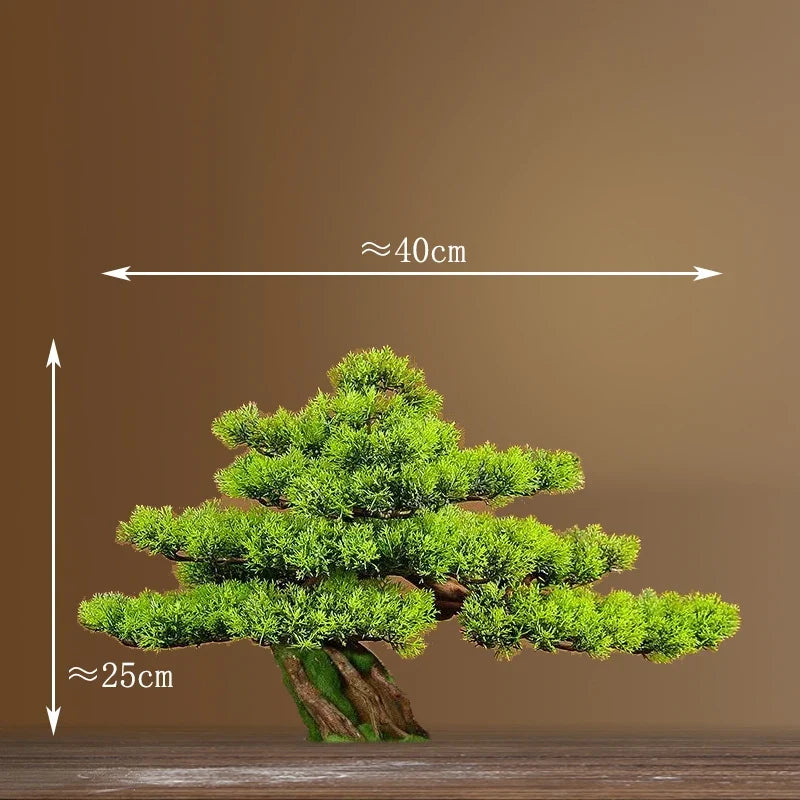 DIY Potted bonsai for Home Decoration, False Tree, Living Room, Chinese Style, Hotel Porch Landscape, Green Plant Decoration - view 4