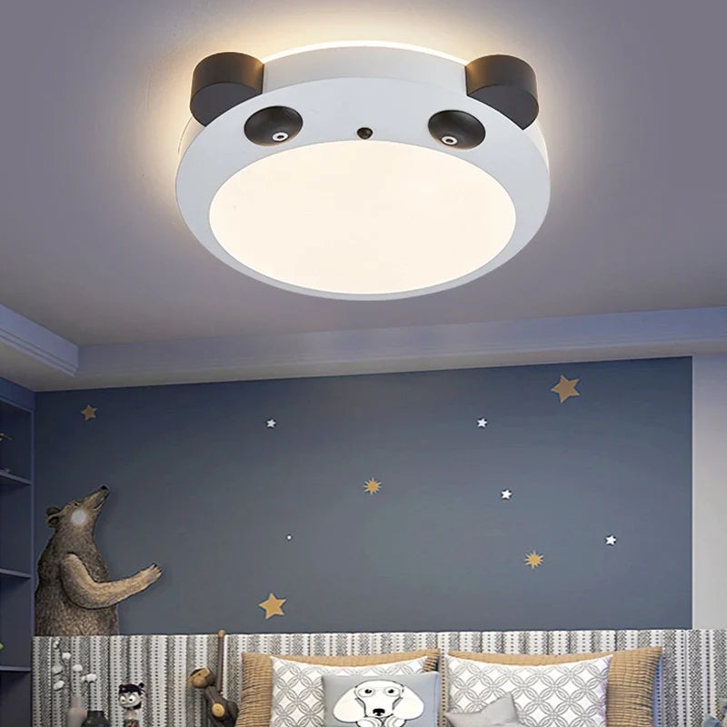 LED panda ceiling lamp for decoration child bedroom - view 3