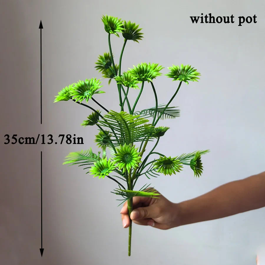 Eucalyptus tropical artificial plants for interior and exterior decoration - 35 cm
