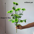 Eucalyptus tropical artificial plants for interior and exterior decoration - 35 cm