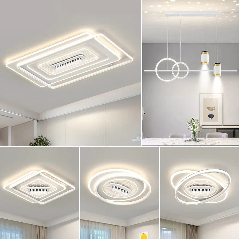 Nordic led ceiling for interior and warm atmosphere - view 2