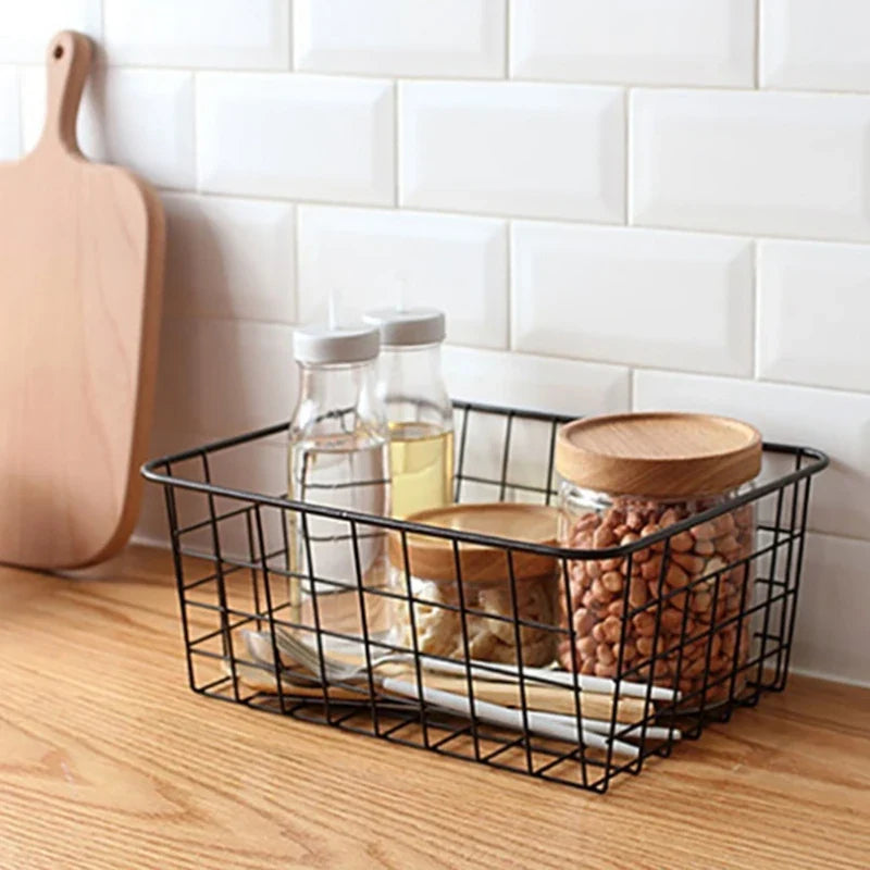 Metal storage basket to organize your spaces - view 4