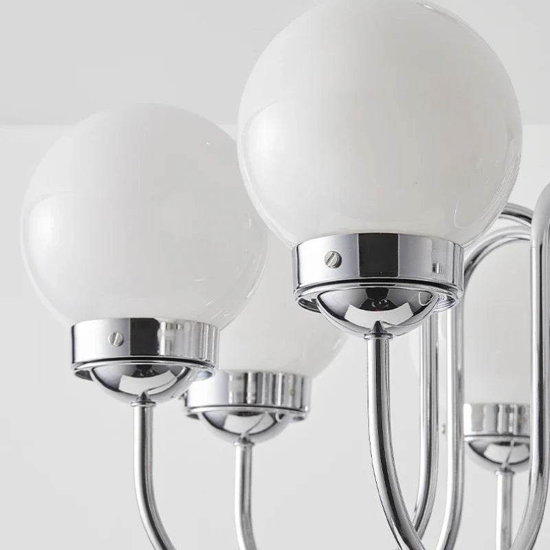 Minimalist pendant light in glass and iron for modern spaces - view 5