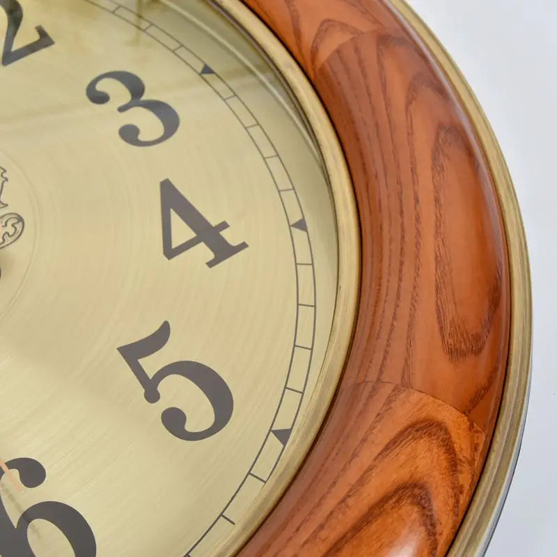 Vintage wooden wall clock elegant design silent luxury decor - view 5