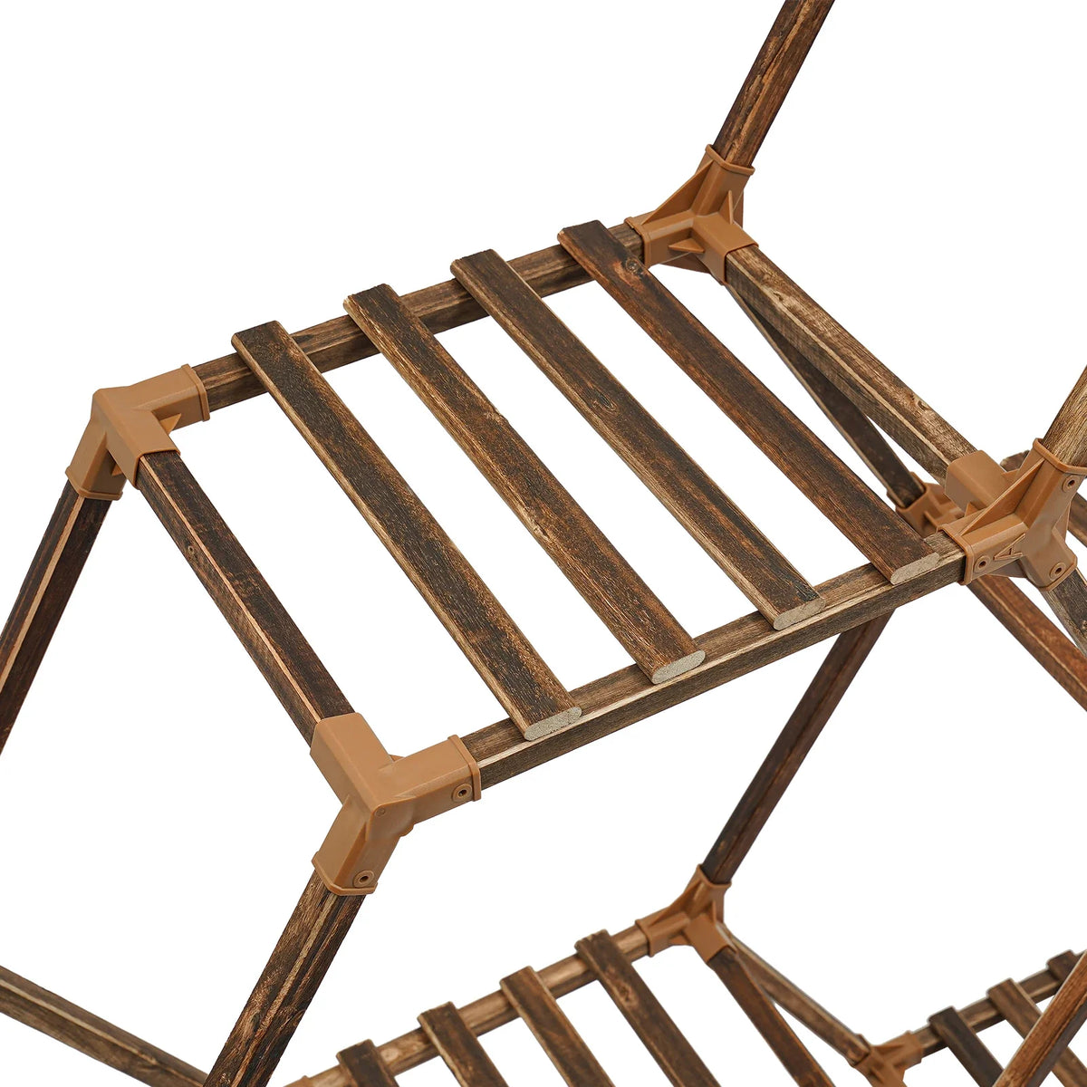 Modern wooden plant shelf for outdoor garden - view 6