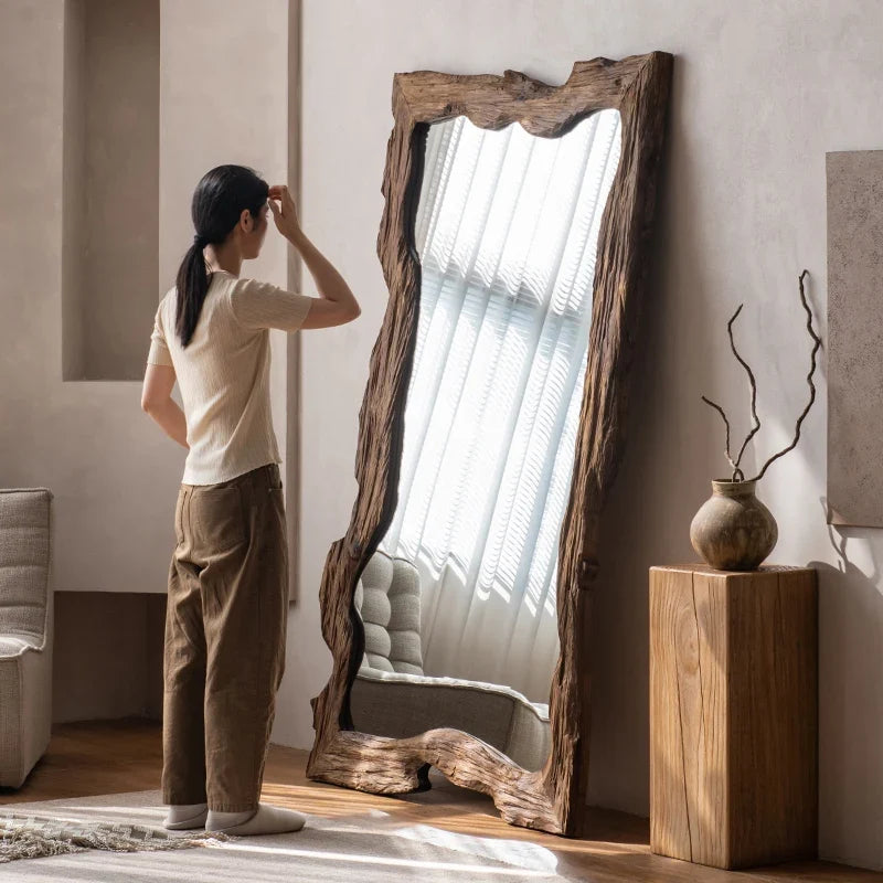 Luxury modern decorative wooden standing mirror for home - view 3