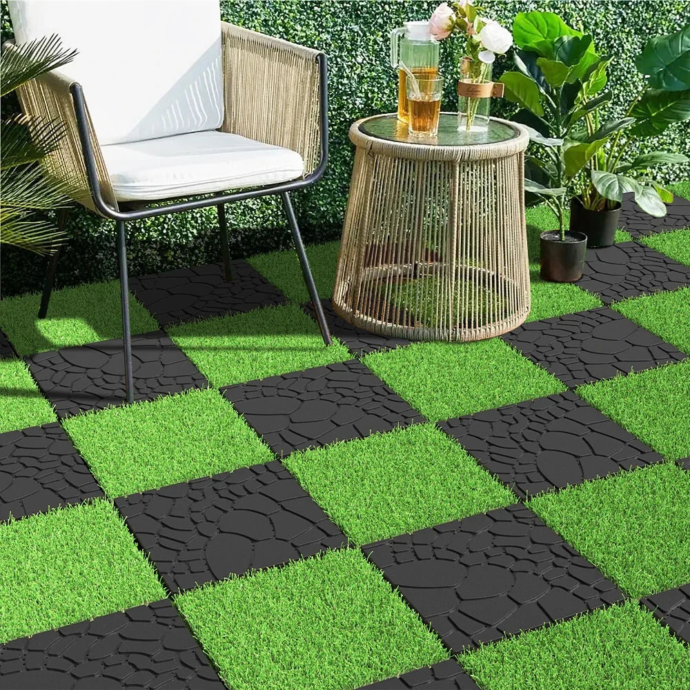 44-Pack 30 cm Stone-Look Interlocking Deck Tiles - view 6