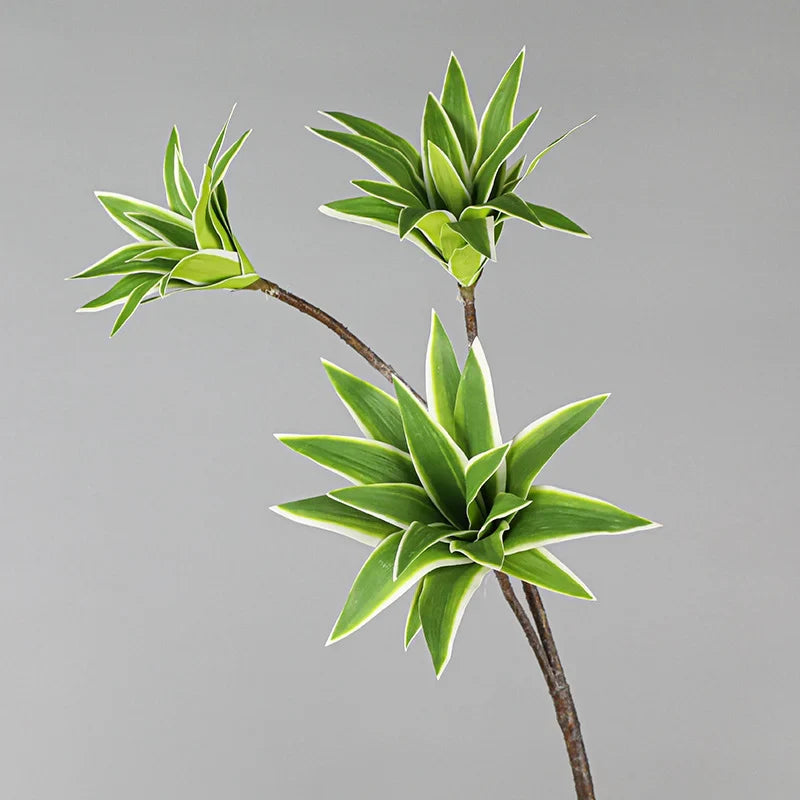 Large artificial lyes branches with realistic foliage for decorations - 83cm Green