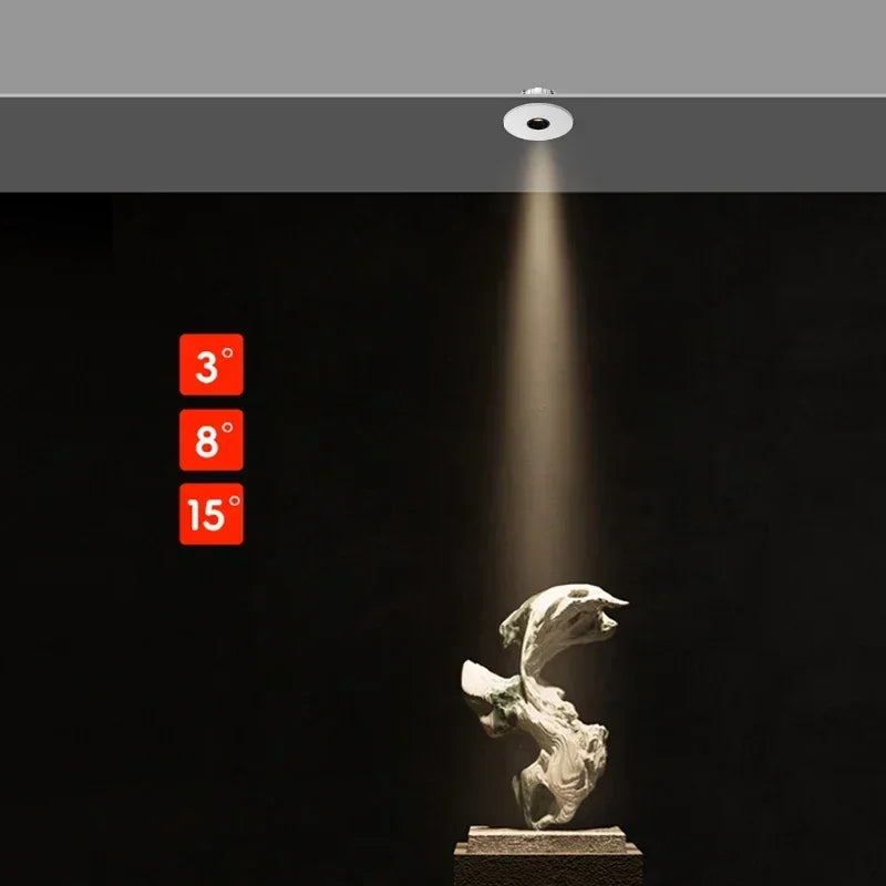 Ultra fine led spot for recessed round ambiance lighting - view 2