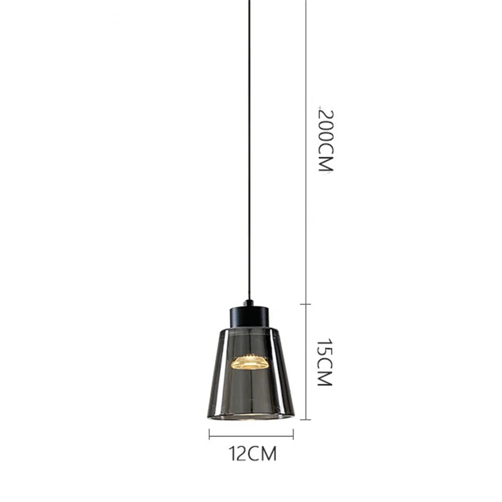 Trendy led chandelier in bottle shape for modern interior - D