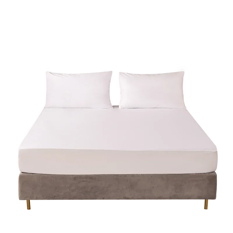 Waterproof Mattress Protector, Breathable Noiseless Mattress Topper, Bed Smooth Jersey Mattress Cover Fully Fitted Sheet - White / 90x200x30cm