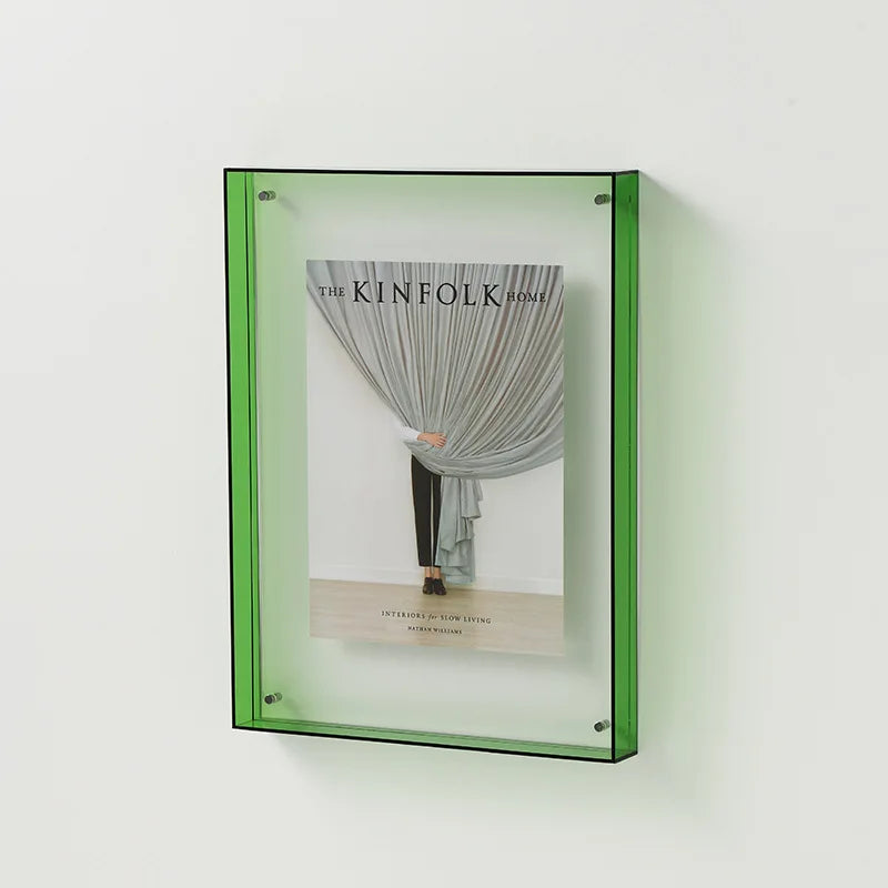 Acrylic photo frames for interior and wall decoration - Green / 11x14cm