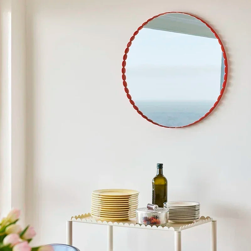 Round decorative retro Nordic mirrors for interior decoration - view 4