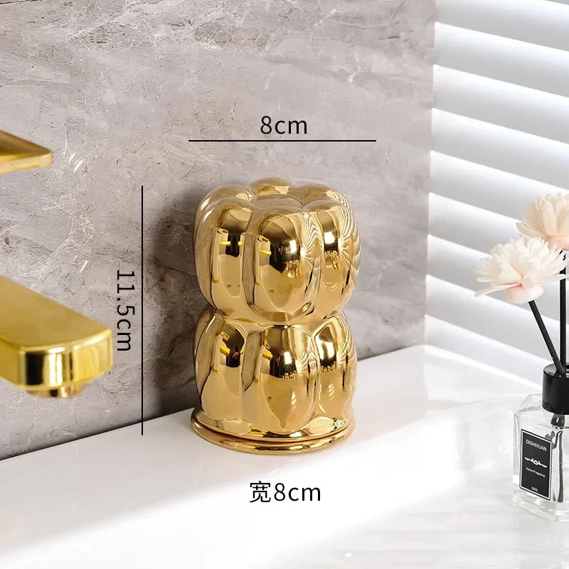 Creative decoration for ceramic bathroom clouds - golden.swab.1pcs