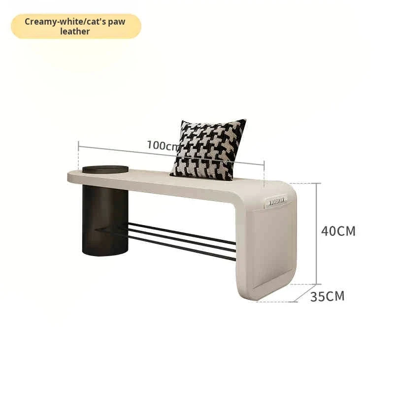 Multifunction storage bench for footwear and other objects - White 100cm