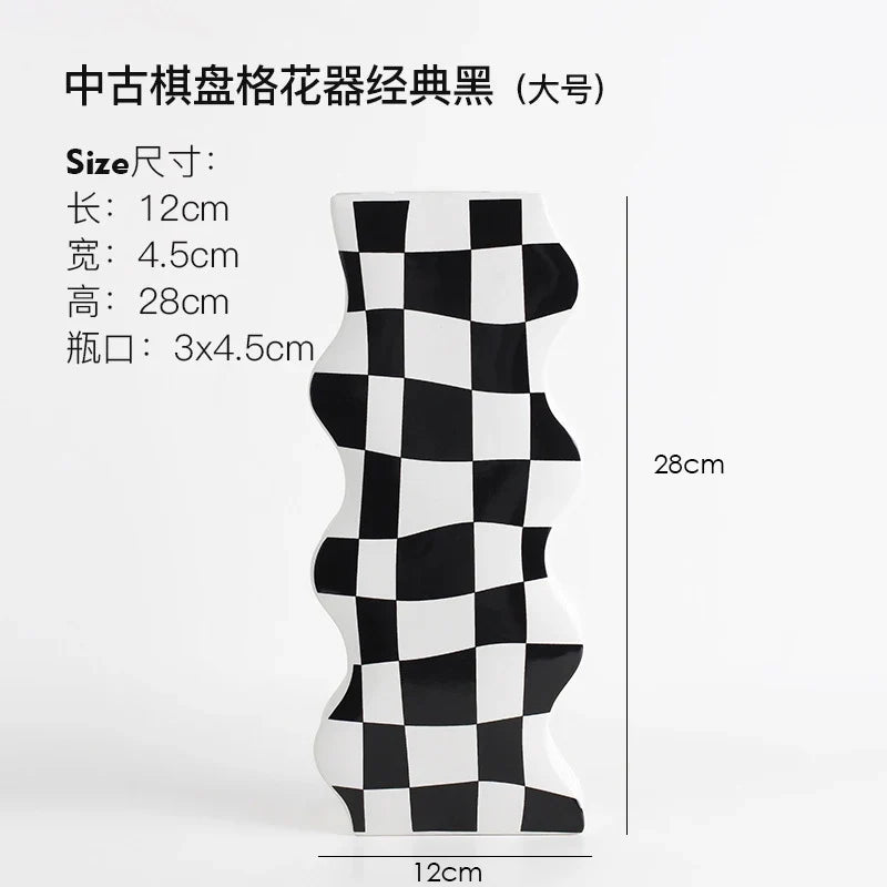 Ceramic vase for dried flowers elegant decoration - 1 Piece-L