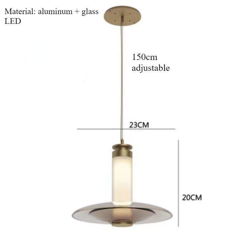Modern glass wall sconce for elegant interior decoration - C-23cm-Ambre / Warm Light