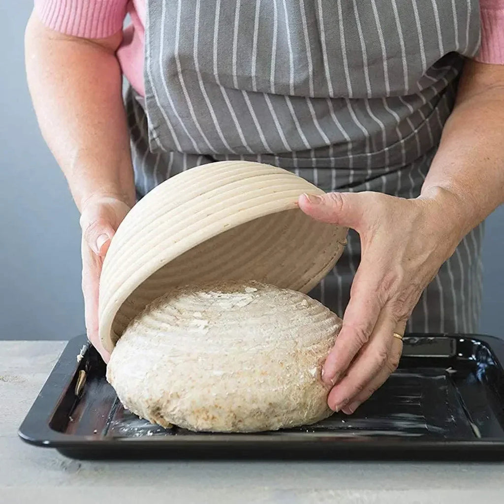 Natural handmade rattan bread basket for fermentation of yeast dough - view 4