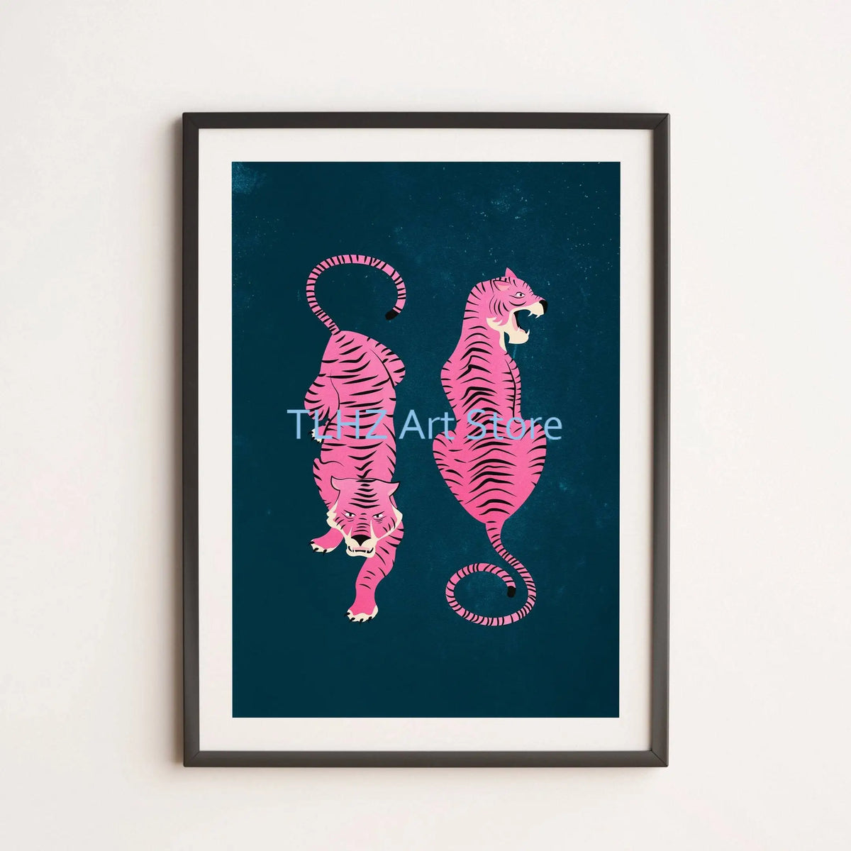 Posters and canvases with retro quotations of flowers and dogs - 50X70cm Unframed / 15