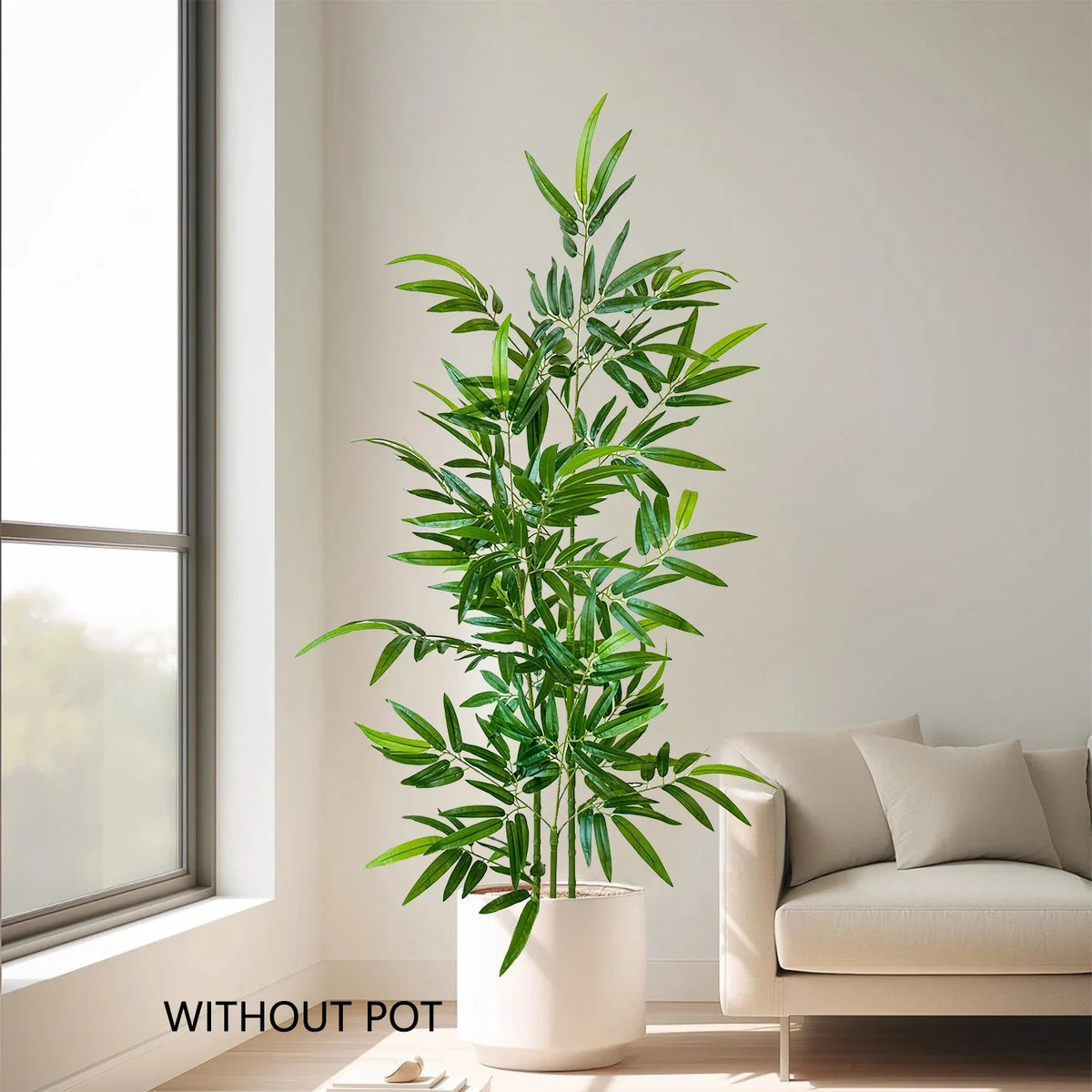 Set of 3 artificial bamboo branches for festive interior decoration - view 4