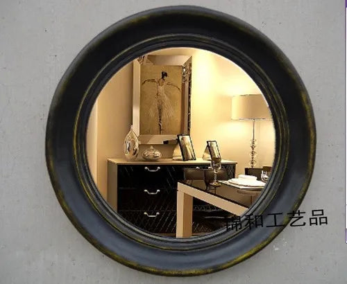 Vintage decorative round aesthetic mirrors for home - 54X54X5CM
