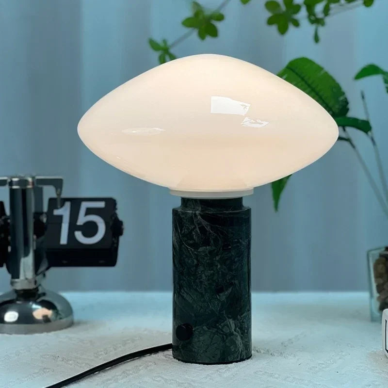 Marble table lamp with Danish design glass ball - view 2