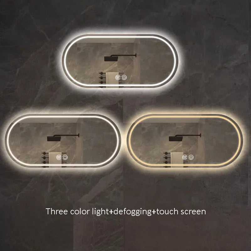 Intelligent elliptic mirror light anti-foam three colors wall - 50x70cm 10