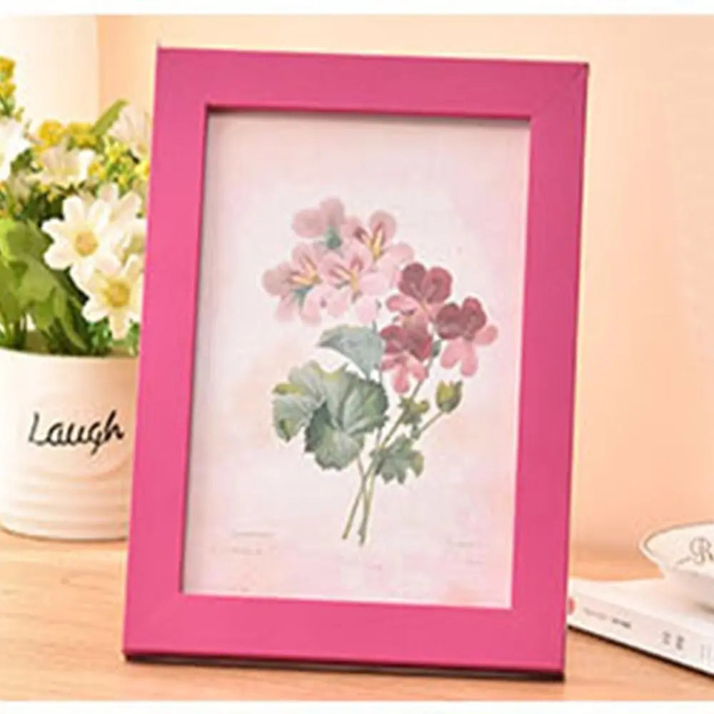 Colorful handcrafted photo frame for DIY decoration and display - Red Pink / 15x20cm