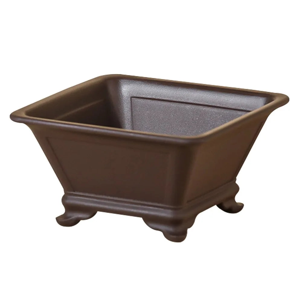Clay flower pots for gardening and creative bonsai - Brun