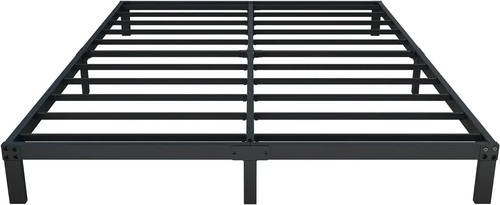 8 inch California King Size Bed Frame, No Spring, No Noise, Easy to Assemble, Black, Heavy Duty Metal Platform Bed Frame - Black-8 inch / California King