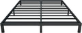 8 inch California King Size Bed Frame, No Spring, No Noise, Easy to Assemble, Black, Heavy Duty Metal Platform Bed Frame - Black-8 inch / California King