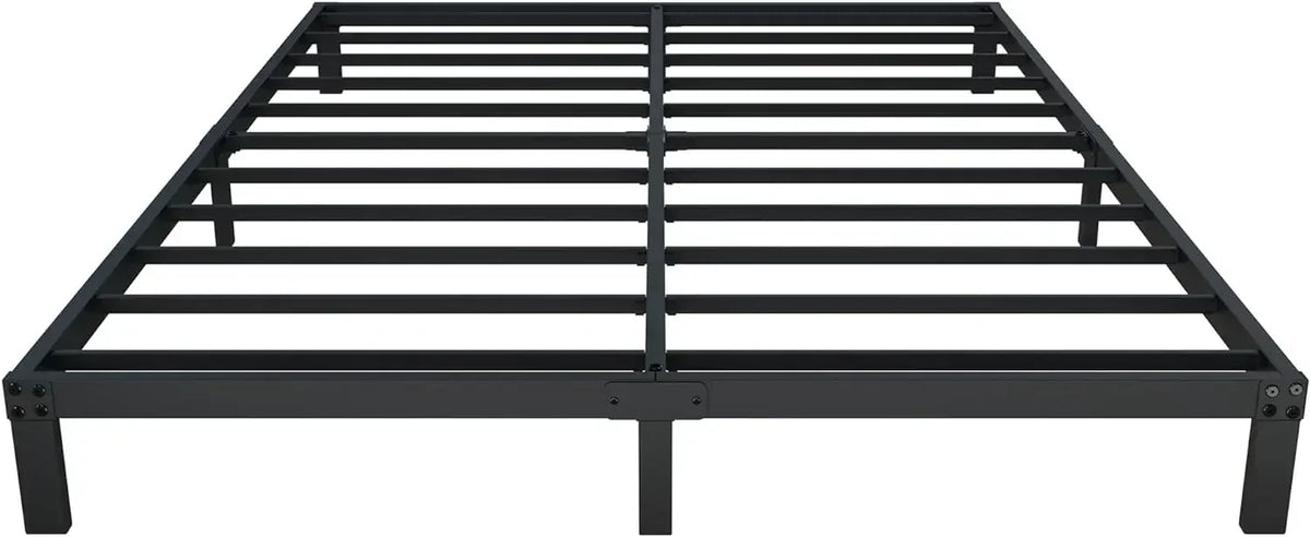 8 inch California King Size Bed Frame, No Spring, No Noise, Easy to Assemble, Black, Heavy Duty Metal Platform Bed Frame - Black-8 inch / California King