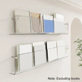 Acrylic wall shelf for books and magazines