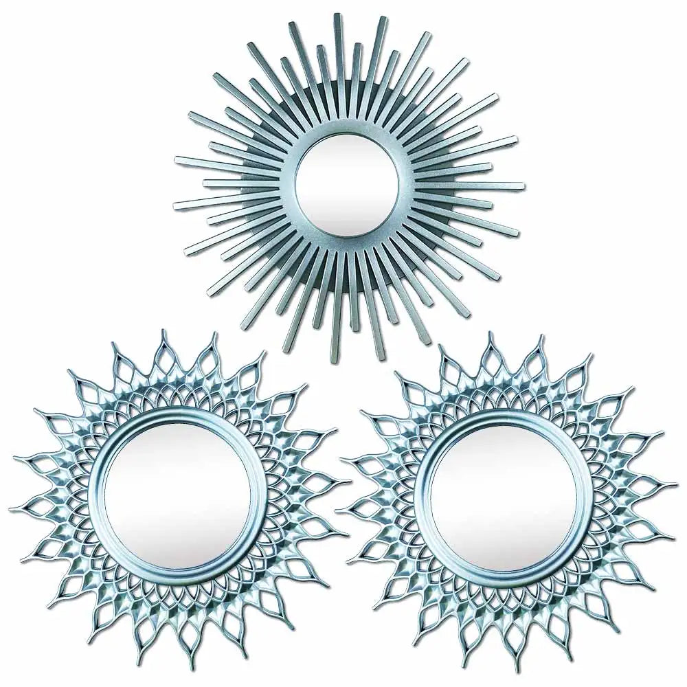 Stylish sun mirror vintage wall decoration aesthetic and design - Silver Sun Mirror 05