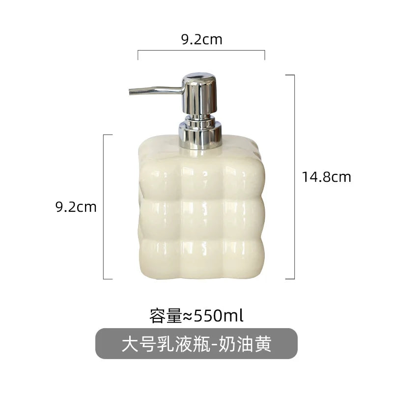 Ceramic creative soap dispenser for disinfectant and shampoo - B-550ML