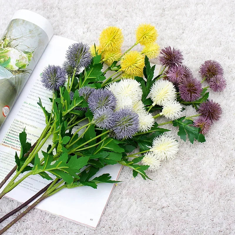 Artificial plastic ginseng ball flowers - view 5
