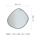 Bathroom mirror, makeup mirror, wall mounted irregular shaped bathroom, irregular water droplet mirror, entrance decoration, hou - Bronze