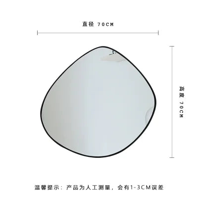 Bathroom mirror, makeup mirror, wall mounted irregular shaped bathroom, irregular water droplet mirror, entrance decoration, hou - Bronze