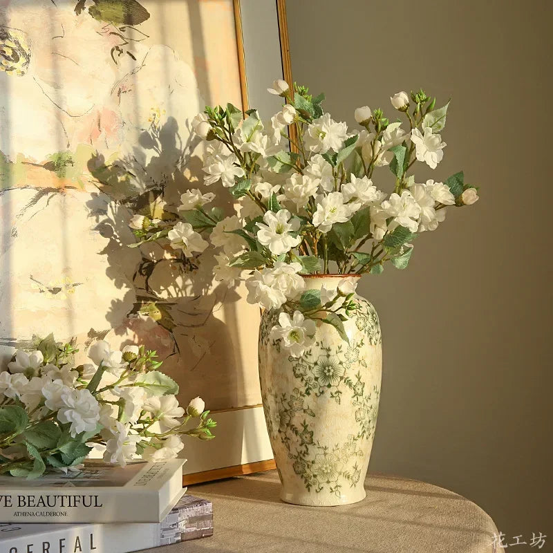 Bouquet of silk camellias for artificial floral decoration - view 5