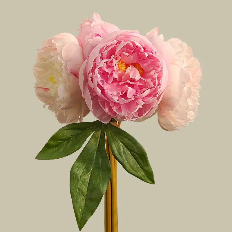 Bouquet of silk peonies for elegant interior decoration - Pink Lotus