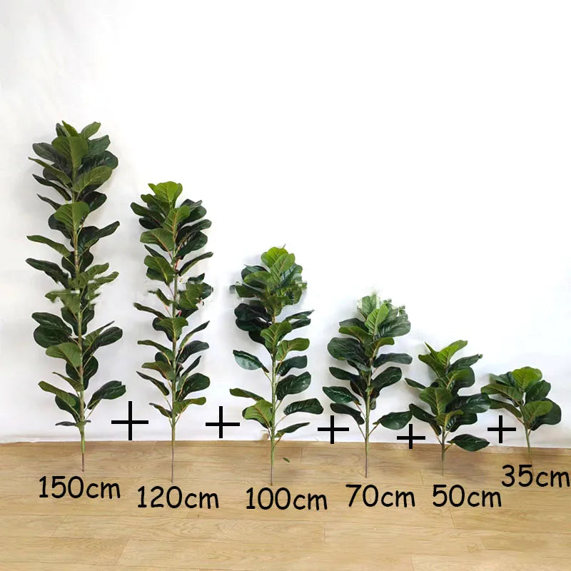Artificial plants ficus large size for interior and exterior decoration - 6 pieces / No Pot