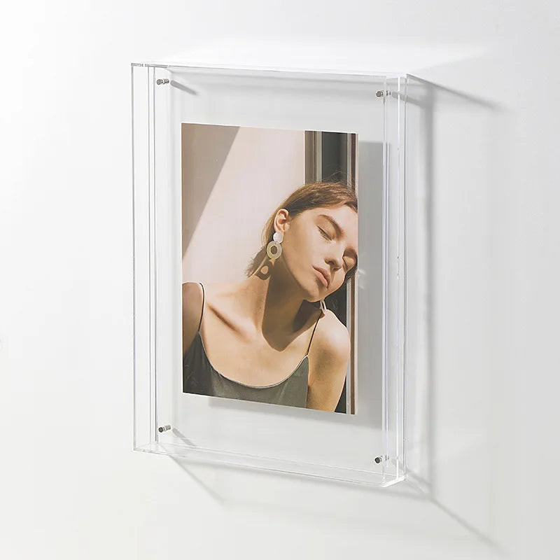 Acrylic photo frames for interior and wall decoration - Transparent / 11x14cm