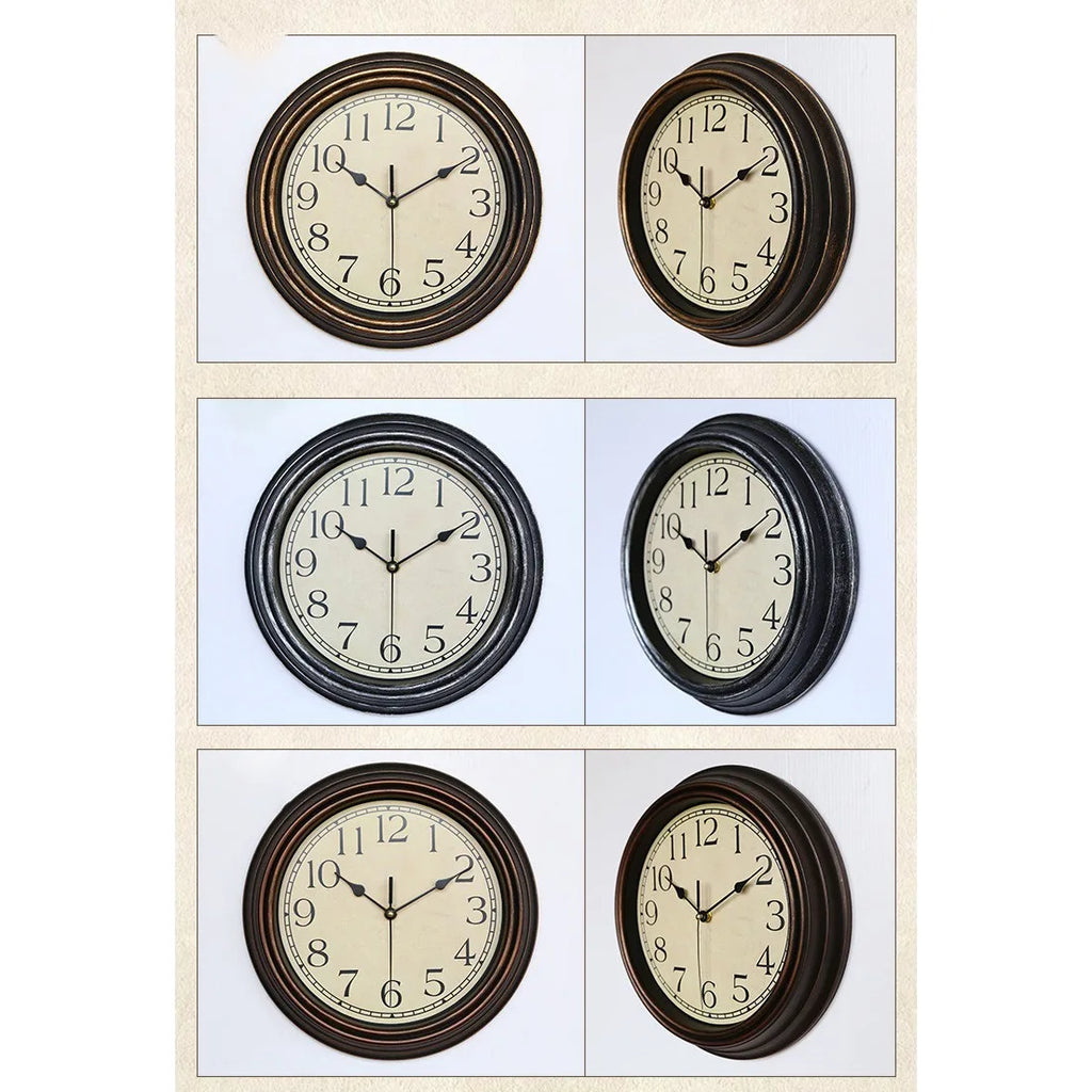 12 Inch Silent Retro Wall Clock Quartz Decorative Table Dial Battery Non-Ticking Digital Clocks for Bedroom,Black - view 6