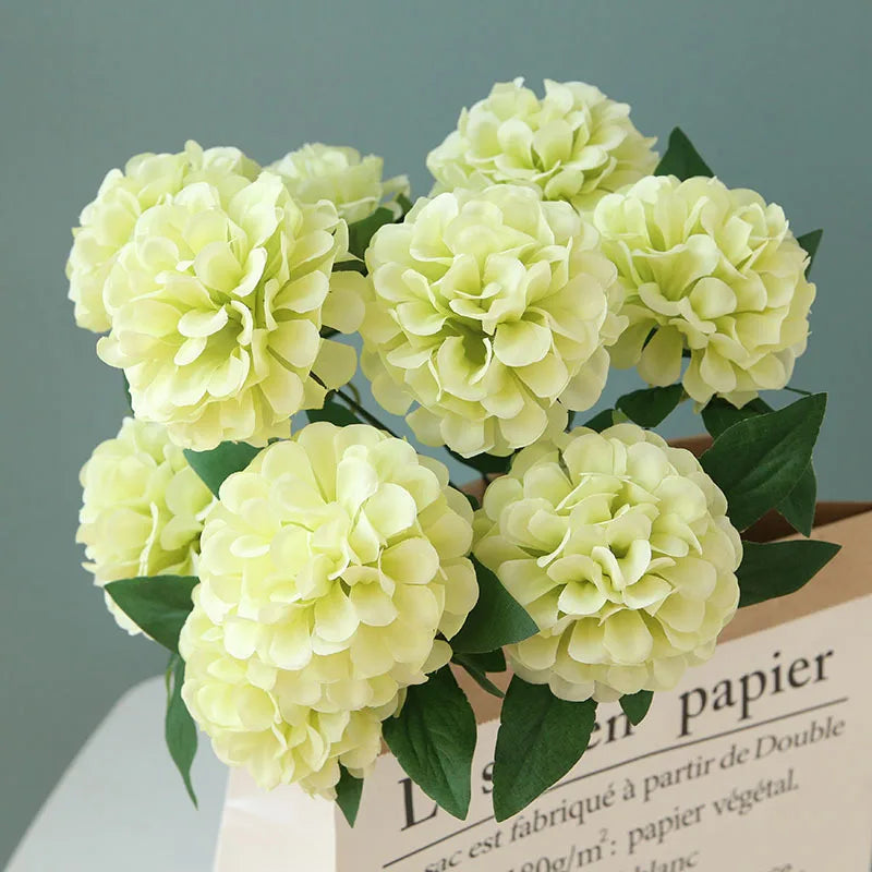 10 artificial dandelion bouquets for interior decoration and events - Green
