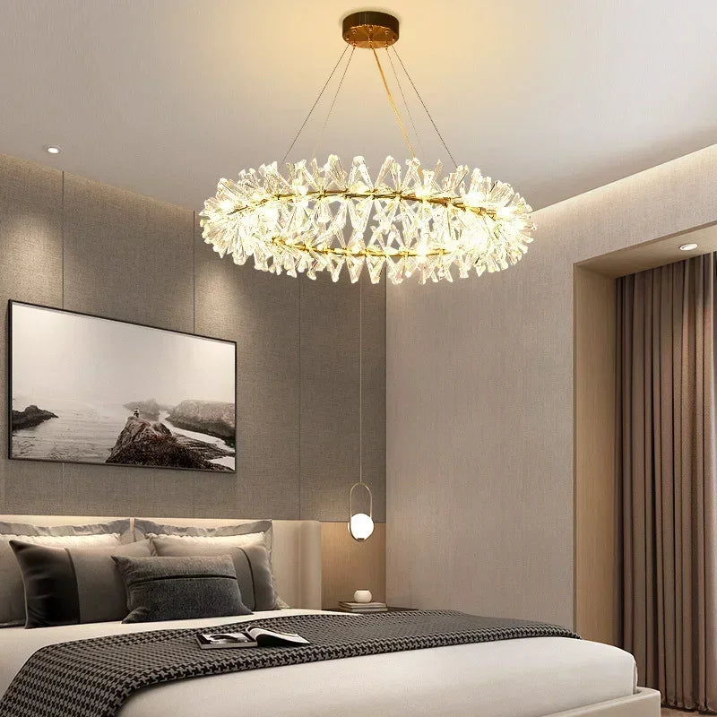 Modern transparent crystal pendant light for interior decoration - view 5