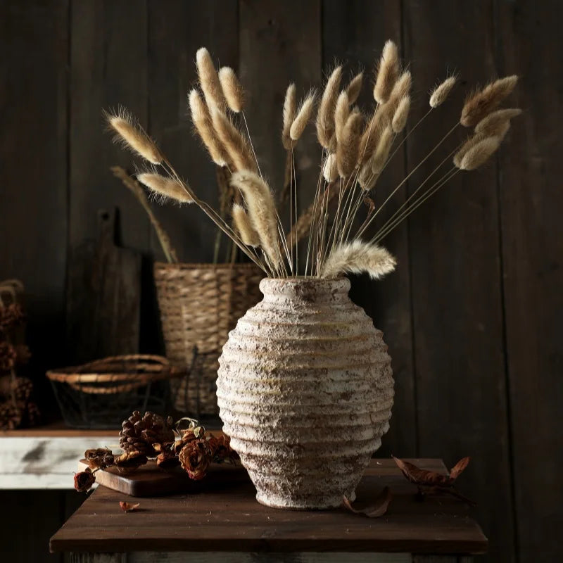 Vintage style vintage retro clay vase handmade home decoration
