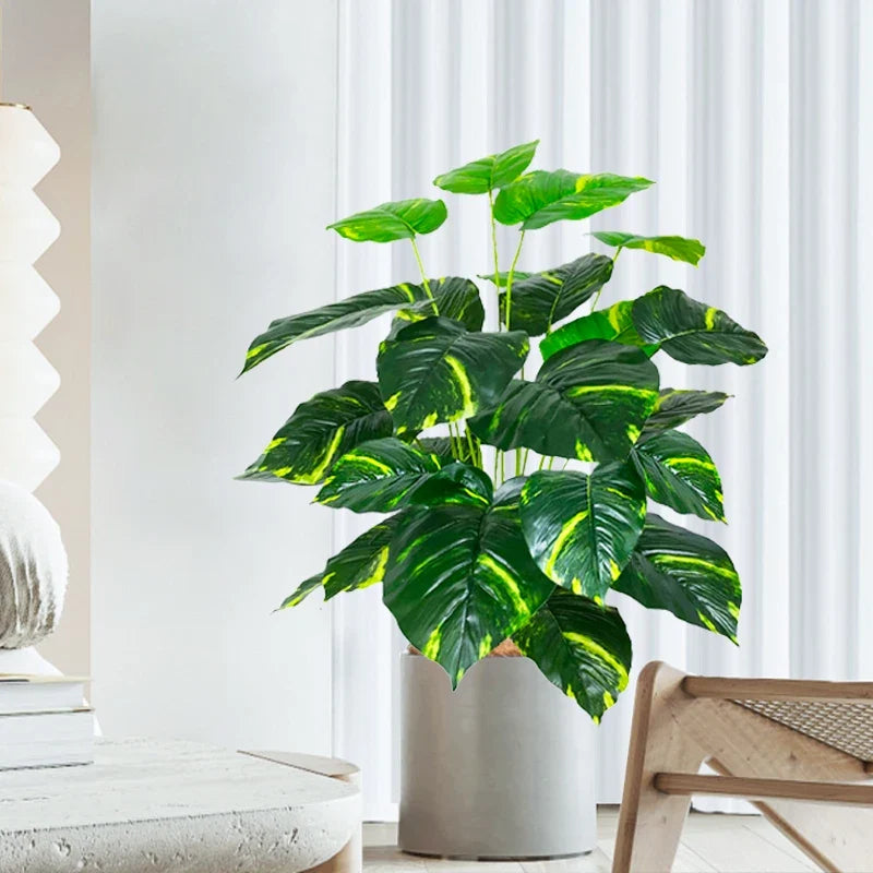 Artificial plants large leaves monstera for interior decoration - view 3